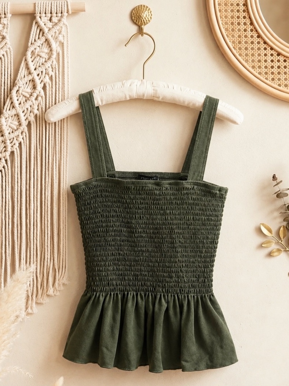 Rue21 Olive Green Ribbed Tank Top